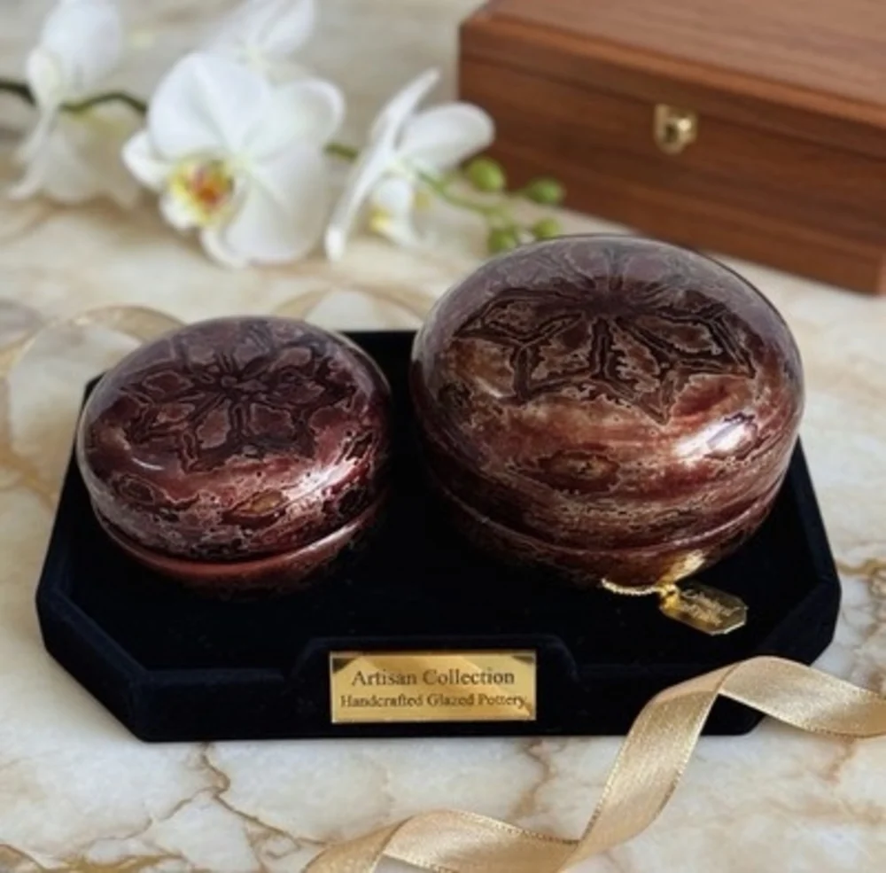 Vintage Burmese Lacquerware Box Set Handmade Myanmar Mandalay Art 3